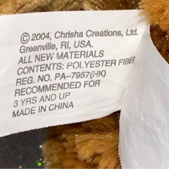 Christa Playful Plush I LOVE YOU Tan DOG Plush Stuffed Animal Red Heart Shaggy - Picture 11 of 11